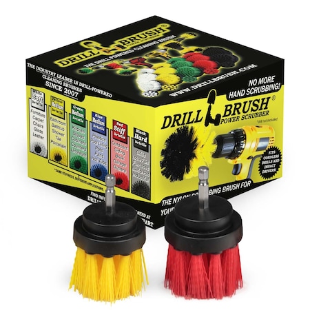 Drill Brush Power Scrubber By Useful Products 5 in W 5 in L Brush, Variety 2in-L-RY-QC-DB